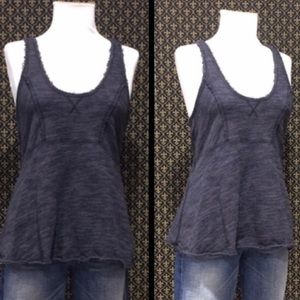 Free People Sweet Black/Gray Racerback Top